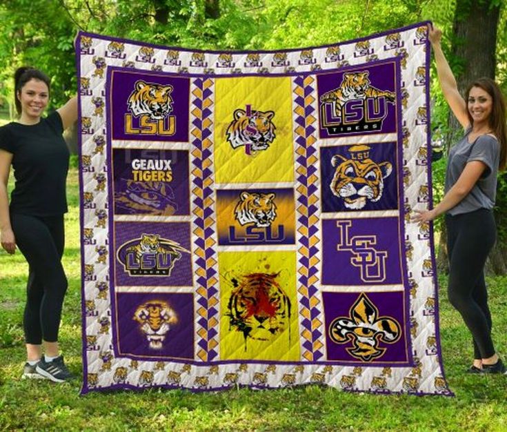 LSU Frame Ncaa Lsu Tigers Green Collection Quilt Blanket Bedding Set