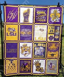LSU Tigers Quilt Blanket Bedding Set