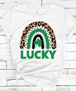 LUCKY Rainbow Shirt, Patrick Day Gnomes Shirt, St. Patricks Day Shirt, Shamrock Lucky Lips, Four Leaf Clover, Shamrock, Irish Shirt