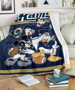 La Rams Team Sherpa Fleece Blanket Gifts for Family, for Couple