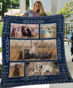 Labrador Retriever Dog Quilt Blanket Bedding Set