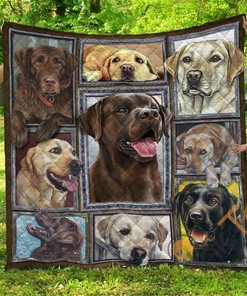 Labrador Retriever Quilt Blanket Bedding Set With Pilliwcases Option