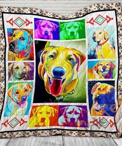 Labrador Retriever Quilt Blanket Bedding Set With Pilliwcases Options