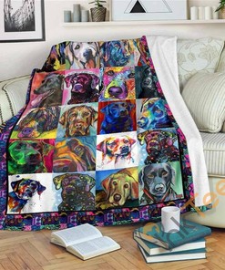 Labrador Sherpa Fleece Blanket Gifts for Family, for Couple