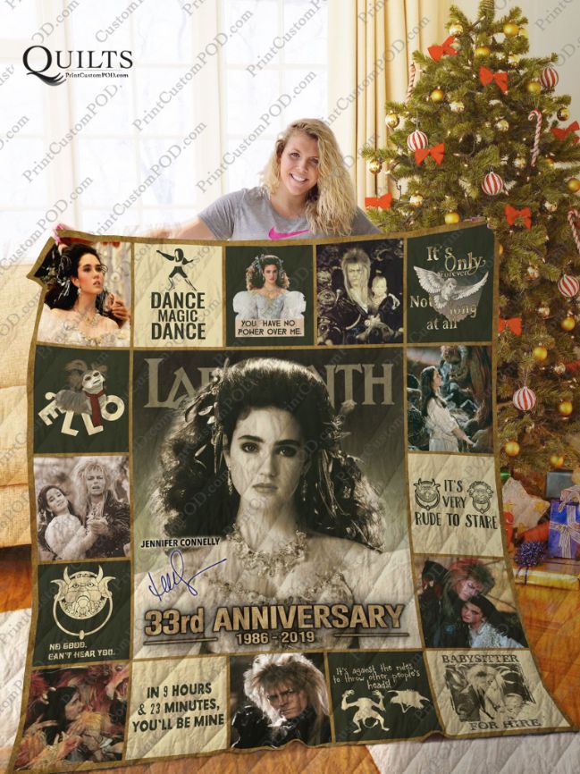 Labyrinth 33rd Anniversary Quotes Collection Quilt Blanket Bedding Set