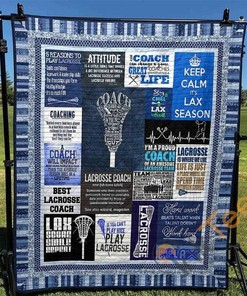 Lacrosse Coach Quilt Blanket Bedding Set