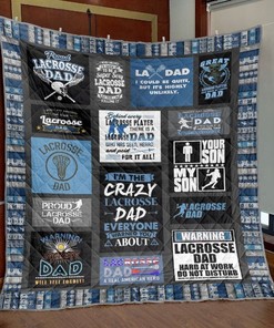 Lacrosse Dad Hard At Work Do Not Disturb Father's Day Perfect Gifts For Lacrosse Lover Quilt Blanket Bedding Set