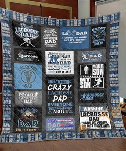 Lacrosse Dad Quilt Blanket Bedding Set