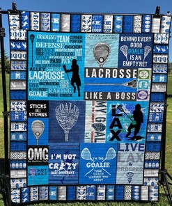 Lacrosse Goalie Pride Quilt Blanket Lk08