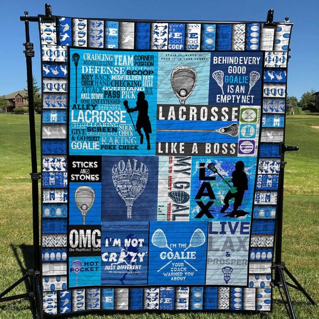 Lacrosse Goalie Pride Quilt Blanket Lk08