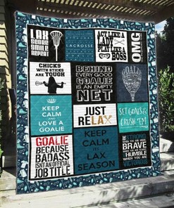 Lacrosse Keep Calm It's Lax Season Perfect Gifts For Lacrosse Lover Quilt Blanket Bedding Set