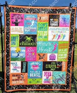 Lacrosse Makes My Day Quilt Blanket Bedding Set