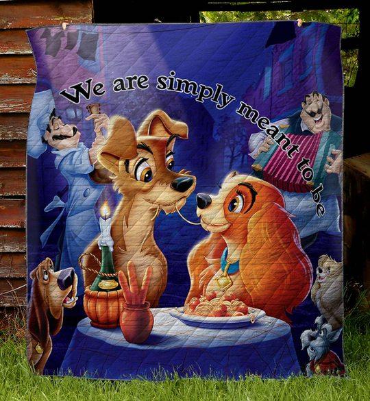 Lady And The Tramp Quilt Blanket Bedding Set for Home Décor