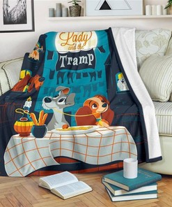 Lady And The Tramp Sherpa Fleece Blanket Funny Gift