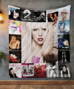 Lady Gaga Album Covers Music Quilt Blanket Bedding Set