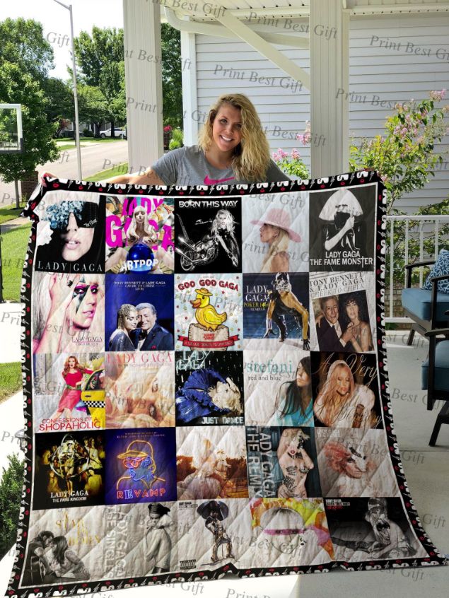 Lady Gaga Albums Cover Poster Quilt Blanket Bedding Set Ver