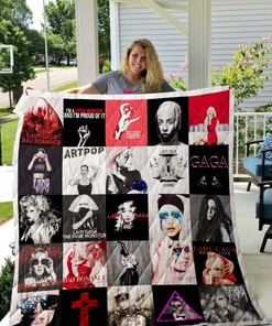 Lady Gaga Albums Quilt Blanket Bedding Set for Home Décor