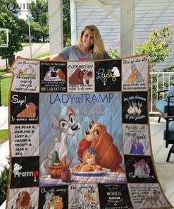 Lady and the Tramp Quilt Blanket Bedding Set For Fans