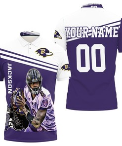 Lamar Jackson Baltimore Ravens 8 Legend Personalized 3D All Over Print Polo Shirt