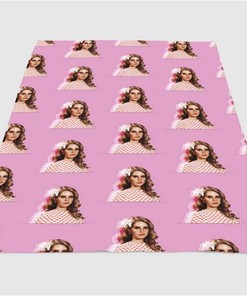 Lana Del Rey Pink Sherpa Fleece Blanket Gifts for Family, for Couple
