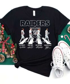 Las Vegas Raiders Football Team Abbey Road Signatures T-Shirt
