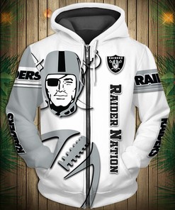 Las Vegas Raiders Hoodie 3D Graphic Balls Zip Hoodie Pullover