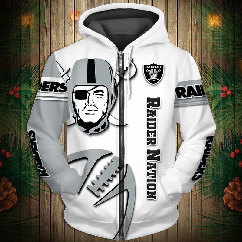 Las Vegas Raiders Hoodie 3D Graphic Balls Zip Hoodie Pullover