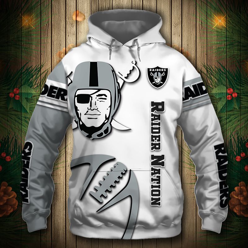 Las Vegas Raiders Hoodie 3D Graphic Balls Zip Hoodie Pullover - Image 2