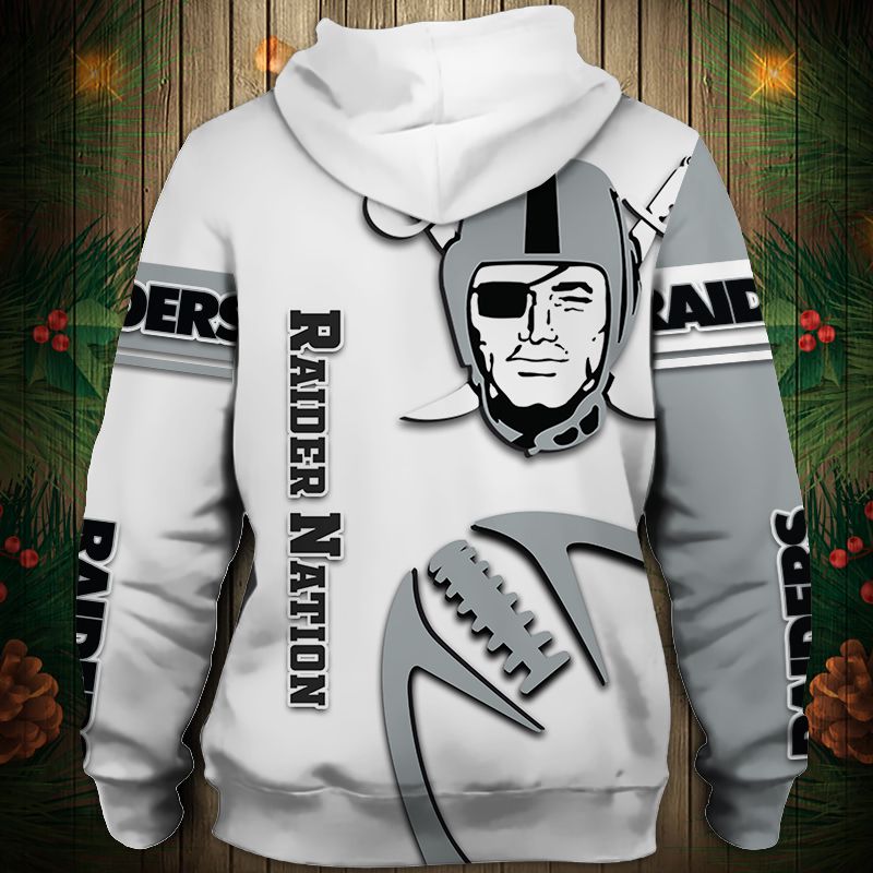 Las Vegas Raiders Hoodie 3D Graphic Balls Zip Hoodie Pullover - Image 3