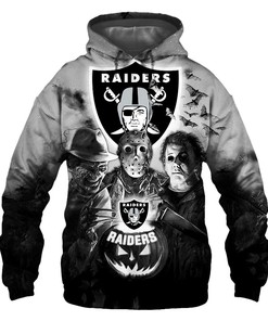 Las Vegas Raiders Hoodie 3D Halloween Horror Night Gift for Fans