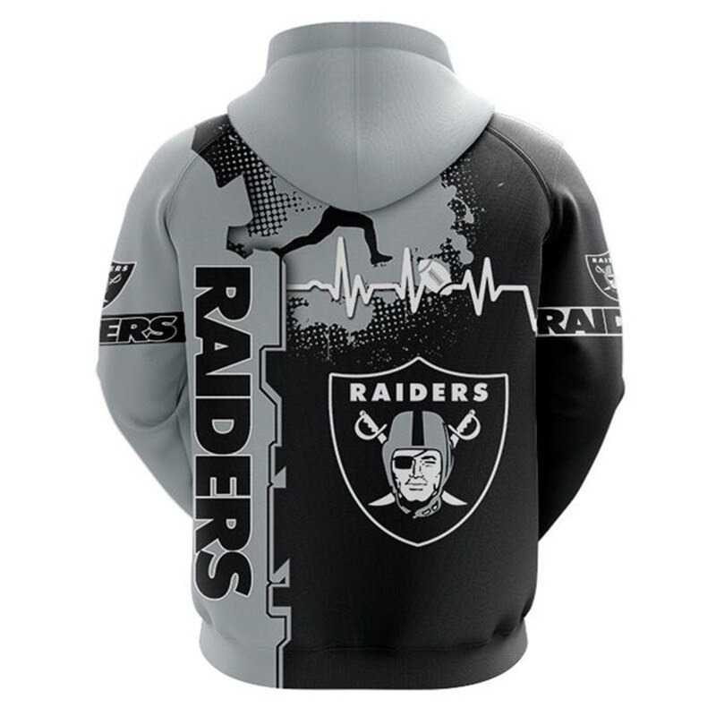 Las Vegas Raiders Hoodie 3D Zip Hoodie - Image 2