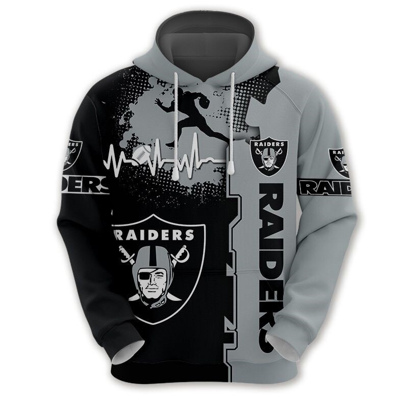 Las Vegas Raiders Hoodie 3D Zip Hoodie - Image 3