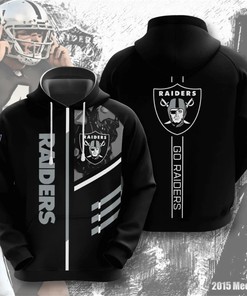 Las Vegas Raiders Hoodie 3D Zip Hoodie 3 Lines Graphic Gift for Fans