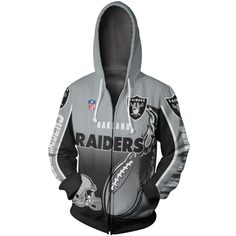 Las Vegas Raiders Hoodie 3D Zip Hoodie Cute Flame Balls Graphic Gifts for Fans