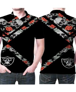 Las Vegas Riders Flowers Skull Pattern 3d Printed Gift For Las Vegas Riders Fan Polo Shirt All Over Print Shirt 3d T-shirt