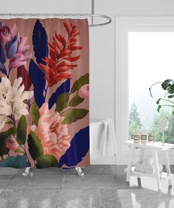 Late Summer Floral Shower Curtain Optional Towels