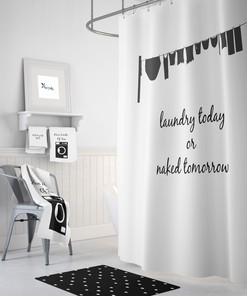 Laundry or Naked Shower Curtain