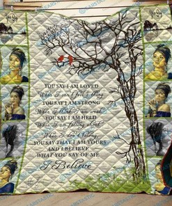 Lauren Daigle Quote Quilt Blanket Bedding Set for Home Décor