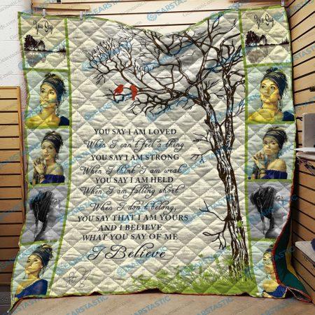 Lauren Daigle Quote Quilt Blanket Bedding Set for Home Décor