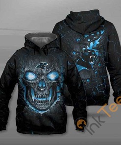 Lava Skull Carolina Panthers Hoodie 3d