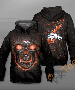 Lava Skull Denver Broncos Hoodie 3d