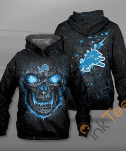 Lava Skull Detroit Lions Hoodie 3d