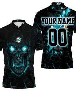 Lava Skull Dolphins Personalized 3D All Over Print Polo Shirt
