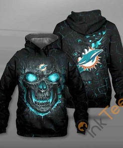 Lava Skull Miami Dolphins Hoodie 3d