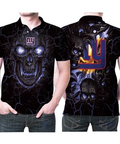 Lava Skull New York Giants Nfl American Football Team Logo 3d Designed Allover Gift For Giants Fans Polo Shirt All Over Print Shirt 3d T-shirt