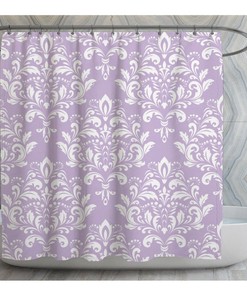 Lavender Shower Curtain, Damask Shower Curtain, Cute Shower Curtain, Lavender Bathroom Decor, Lilac Shower Curtain, Victorian Bathroom Decor
