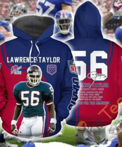 Lawrance Taylor Nfl New York Giants Thank You For Memories Signed Hoodie 3d
