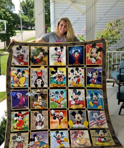 Layout Love Mickey Mouse For Fan Quilt Blanket Bedding Set
