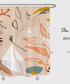 Leaves Grass Shower Curtain, Simple Style Waterproof And Washable Shower Curtains For Bath Curtains For Bath Home Decor