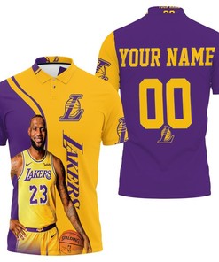 Lebron James 23 Los Angeles Lakers Nba Western Conference Personalized 3D All Over Print Polo Shirt